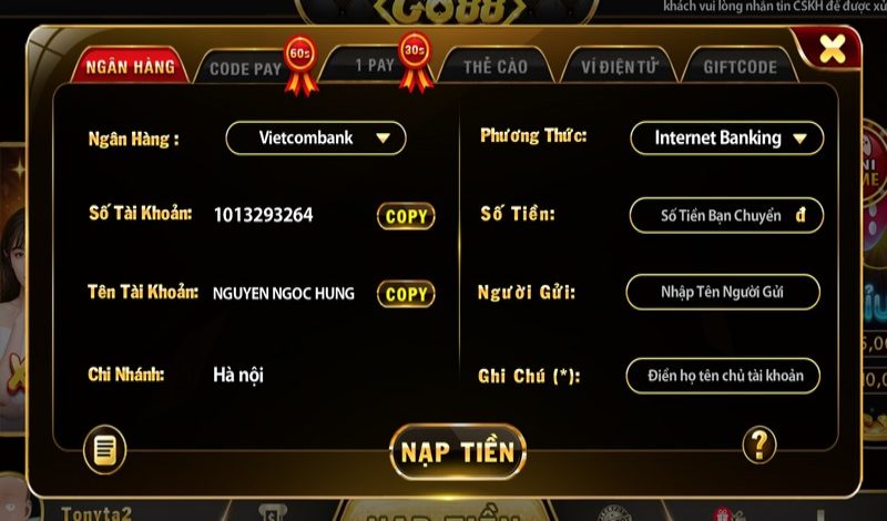 Kinh88 Games hỗ trợ gửi và rút tiền qua những ngân hàng nào? - Kinh88